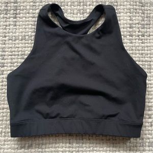 Carbon38 Black High Neck Sports Bra Medium